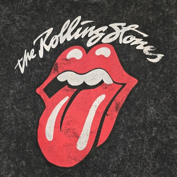 The Rolling Stones Kids Tee - Black with Red Logo LOT M - Picture 4 of 4